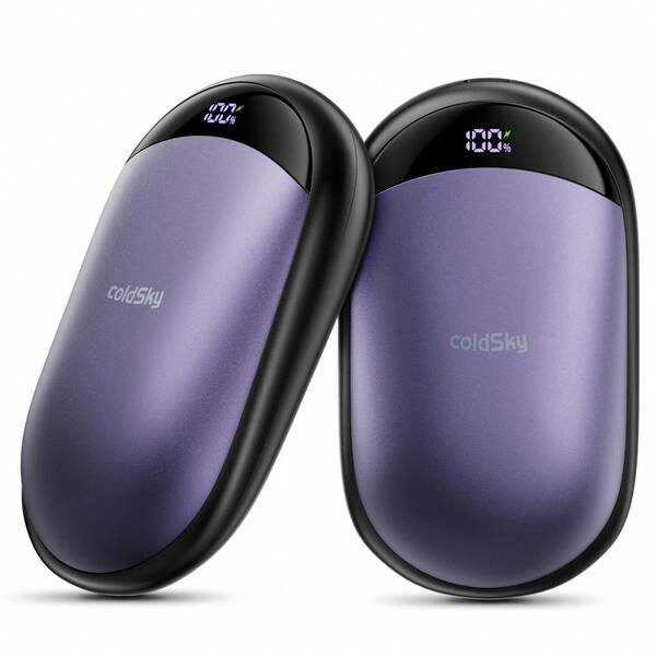 coldSky 2er-Pack wiederaufladbare magnetische elektrische Handwärmer mit digitaler Anzeige, tragbare Taschenwärmer, für Männer und Frauen, für draußen, Spiele, Camping, Jagd