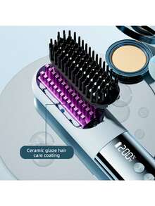 Cordless Hair Straightener Brush, Portable Mini Hair Straightening Brush For Travel, Rechargeable , Lightweight Anti-Scald Heated Styling Tools & Appliances Battery Capacity 2600mAh