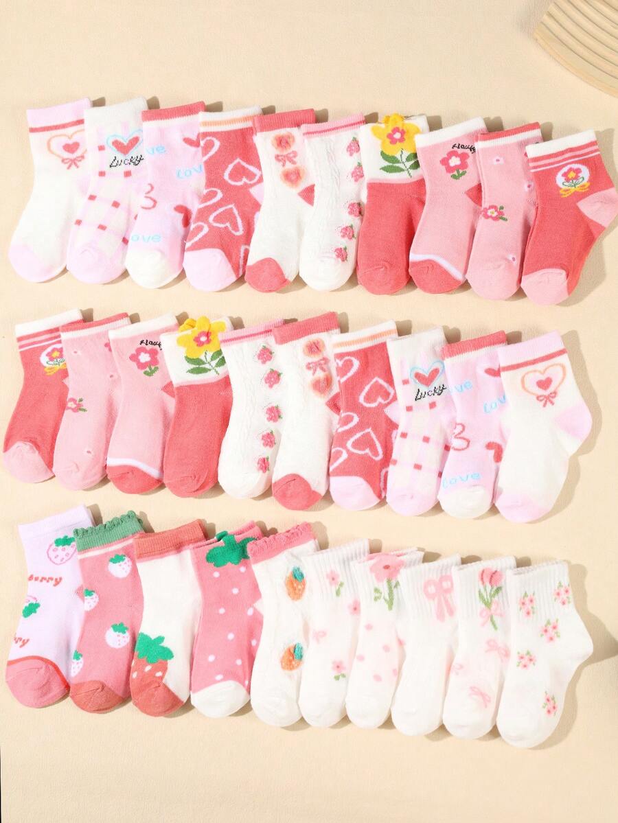 5er Pack Baby Mädchen und Kleinkind Socken mit süßen Cartoon Tieren - Schmetterlinge, Hasen, Herzen & Blumen. Lustige, einzigartige Muster, hautfreundlich und weich. Vielseitige Kniestrümpfe für den täglichen Gebrauch, Festivalgeschenke, Reisen. Farben und Stile werden zufällig versendet
