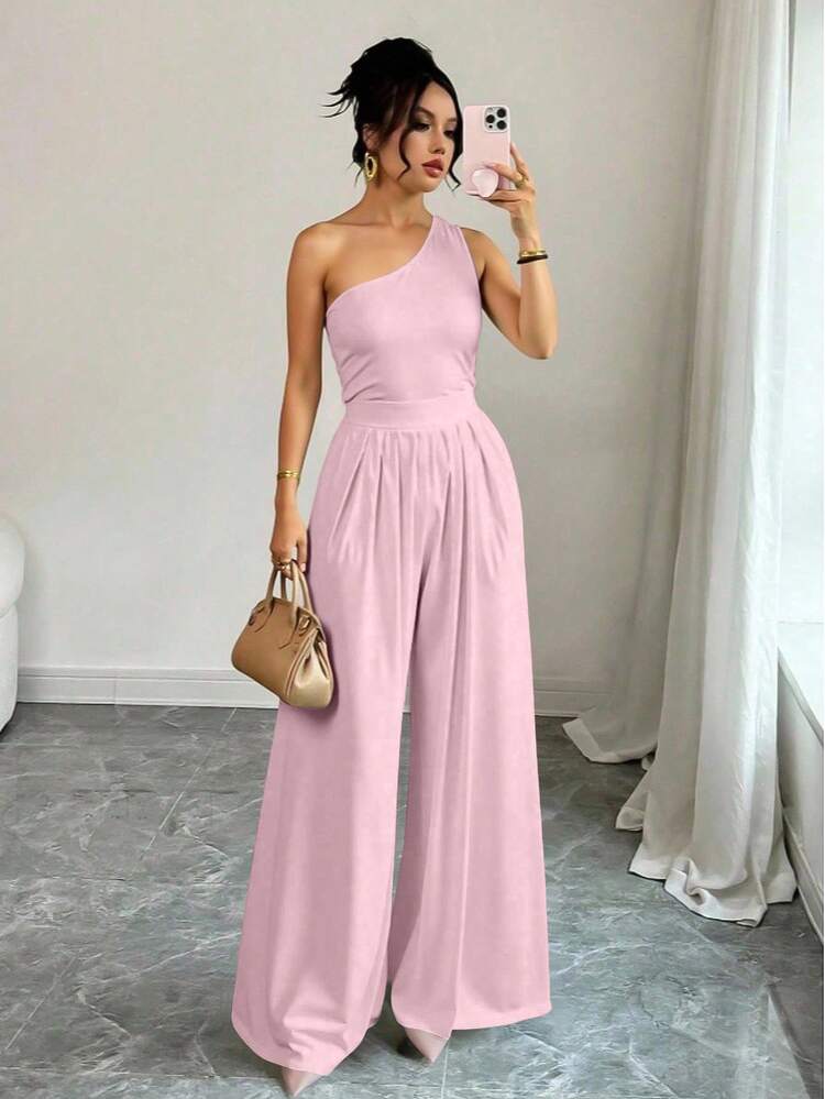 Women Jumpsuits - Baby Pink - View 1