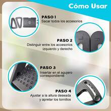 Reposapies Oficina, Ergonómico Reposa Pies con Rodillos de Masaje, Descansa Pies para Escritorio, 6 Alturas Ajustables Aliviar la Presión, Apto para Descalzo o con Zapatos, Fácil de Limpiar - negro - Ver 5