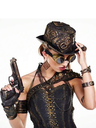 1 Peça Novos Óculos Vintage Steampunk Óculos Cosplay Punk Gótico à