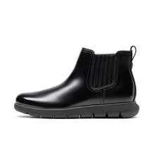 Men's Chelsea Boots Slip On Comfort Leather Casual Shoes - 黑色 - 查看 2