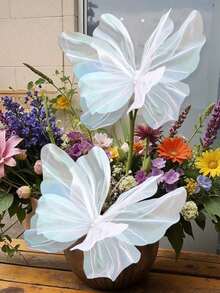 1/3/5 Silk Thread Artificial Butterflies, Suitable For Wedding Decoration Giant Gauze Fake Butterfly Store Window Display, Outdoor Garden Decoration, Birthday Theme Party Decoration, Home Decoration, Wreath Decoration, Large Floral Decoration, Table Decoration, Mother's Day And Gift, Party Decoration Butterfly, Outdoor Wedding Decoration. - Nhiều màu - Xem 8