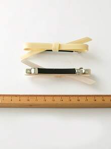 6个/3个/1个女士醋酸纤维蝴蝶结简约时尚春季发夹，适合日常休闲场合，或作为礼物送给女友、朋友和家人，情人节礼物，发饰