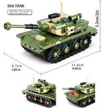 536 piezas Conjunto de bloques de construcción de modelo de tanque, decoración de modelo realista detallada, tanque para mayores de 14 años, automóvil, bloques de construcción de vehículo de ingeniería para decoración de escritorio, rompecabezas 3D hecho a mano, ideal para juego creativo, aprendizaje y regalo para amigos y familiares. Regalo de cumpleaños/Halloween/Navidad, empacado