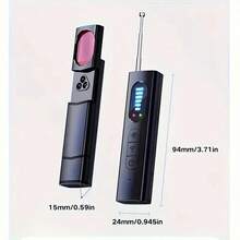 1 件隐形摄像机探测器、便携式反间谍软件 RF 信号摄像机探测器、隐私保护器、GPS 跟踪器探测器、汽车、室内住宅、酒店、浴室、旅行、办公室中的无线窃听设备、25 小时工作时间、5 级灵敏度、4 种模式，保护隐私和安全。