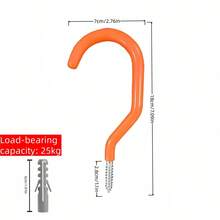 Heavy Duty Steel Garage Hooks - Wall Mount Organizer For Power Tools, Ladders, Bikes & More - Easy Installation, Contemporary Style Storage Solution - Black, Versatile Hanging Hooks | Wallmounted Hooks | Easyinstall Hardware, Hooks For Hanging Stuff,Double Layer Wall Mount Utility Organizer For Mop, Broom, Power Tools, Ladders, Bicycles - Painted Steel Tool Hanger With Heavy Duty Capacity