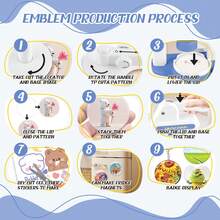 DIY Children's Breast Button Machine Fridge Magnet Badge Machine (Blue) - Blue - View 2