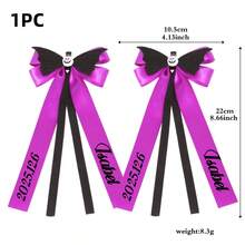 1 Peça Acessório de Cabelo Personalizado com Tema de Halloween para Meninas, Personalizado com Data, Nome ou Designs Engraçados como Morcegos, Abóboras, Laços de Palhaço nas Cores Preto, Amarelo, Roxo. Presente de Halloween Perfeito para Ela