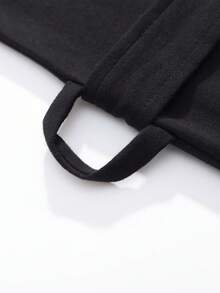 Men's Breathable Moisture-Wicking One-Piece Sleepwear Robe, Spring/Autumn, For Fall & Winter - Black - View 6