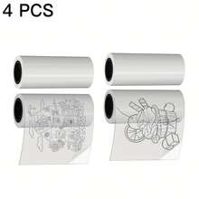 2/4 卷透明自粘热敏纸，适用于迷你便携式打印机光面热敏打印纸，57 毫米 X 2.5 米，热敏标签，适合大多数袖珍打印机 - 均碼 - 查看 14