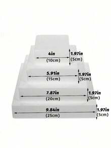 1pc White Craft Foam Blocks For Art And Crafts, School Projects, Sculpting, Floral Arrangements, Modeling, Centerpiece Displays - 10x10x5cm Polystyrene Bricks Christmas Christmas Decorations Christmas Pajamas Christmas Gifts Christmas Decor - Multicolor - View 2