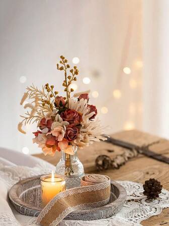 1pc Vintage Distressed Wooden Tray, Coffee Cup Candle Holder Decorative Plate For Living Room, Kitchen Tabletop, Handmade Wooden Decor, Halloween/Christmas Gift