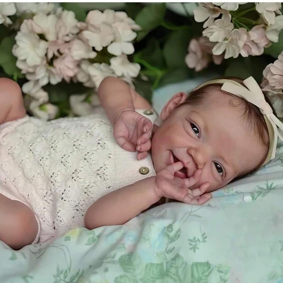 Reborn Baby Full Silicone Lifelike, 48CM Reborn Baby Girl, Lifelike Baby Dolls, Baby Dolls Like Real, Reborn Dolls Lifelike With Accessories - Nhiều màu - Xem 1