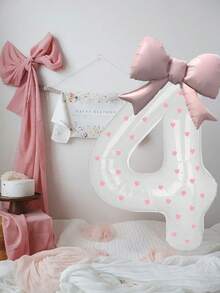 套装包含：1 个 40 英寸白色数字铝箔气球、1 卷心形贴纸 + 胶水，适用于婚礼、生日、周年纪念、毕业典礼、夏季派对装饰。 - 彩色 - 查看 12