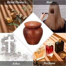 2 Pcs Urns Human Ashes Wood Small Keepsake Cremation Urn Grain Human Or Pet Ashes Funeral
