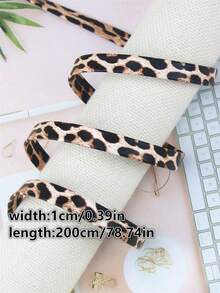 2m Artificial PU Leather Decoration Strap, Gold/Silver/Pink, DIY Accessories For Clothing, Bags And Hats