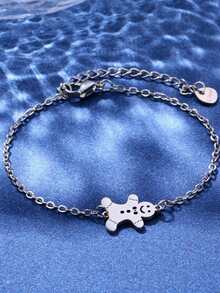 1 szt. Nowa modna bransoletka z zawieszką bałwanka, uroczy świąteczny wzór, dodatek dla kobiet