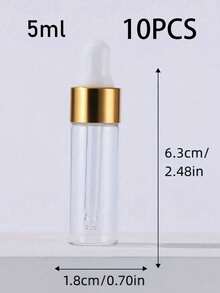 1ml/2ml/3ml/5ml - Bottiglie contagocce in vetro smerigliato - Flaconi campione ricaricabili per oli essenziali e profumi con contagocce in vetro e tappo contagocce; Piccoli flaconi per siero e contagocce per aromaterapia, sieri per la cura della pelle, campioni cosmetici, miscele fai-da-te, test di fragranze e viaggi; Dispenser in vetro portatile e a prova di perdite, riutilizzabile - Ideale per profumieri, estetiste, truccatori, terapisti e amanti dei viaggi