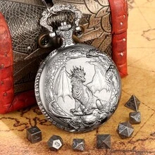 Creative Dragon Head Border And Standing Dragon Pattern Pocket Watch Case With Mini Dice -  Role-Playing Game Accessory, Metal Toy For Tabletop Gaming, Tabletop Gaming Accessory | Dramatic Design | Durable Gaming Gear,  Accessories - Multicolor - View 4