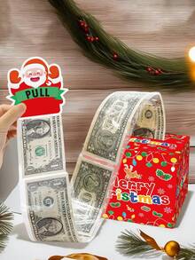 1 set Boîte-cadeau de Noël pour argent, Boîte-cadeau surprise du Père Noël, Décoration de Noël, Ornements de Noël, Support à surprise en espèces amusant pour amis, petites amies, épouses, sœurs, accessoire parfait pour fête de vacances, cadeau de fête de Noël, faveur de fête de vacances, décoration de Noël