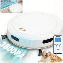3800pa Robot Vacuum Cleaner, 4 Modes Of Use - White - View 3