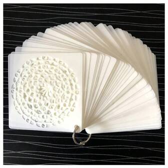 48 piezas Plantilla auxiliar de pintura Plantilla hueca de flor de rociado de piedra DIY para pintura de pared