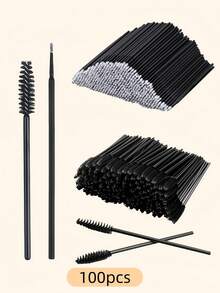 Mini Eyelash Extension Applicator Tool, Designed For Precise Glue Removal, With Mini Brush Head And Mini Cleaning Brush - Black - View 18