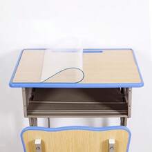 1pc Transparent Soft Glass Desk Mat, PVC Waterproof And Heat-Resistant Desk Pad For Students, Classrooms, Dining Tables, Coffee Tables, Waterproof And Oil-Proof, Easy To Clean Plastic Crystal Board Desk Protector