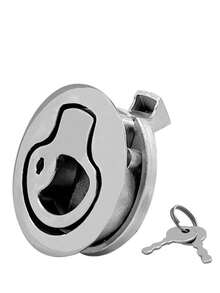 ISURE MARINE Boat Latches Stainless Steel 2", Latch Hatch Round Pull Marine Boat Flush Pull Hatch Latch Locking Lift Handle Round Deck Hatch - Locking - Bạc - Xem 5