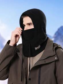 1pc Unisex Fleece Windproof Face Mask, Outdoor Warm Balaclava Hat For Winter, Cycling, Skiing