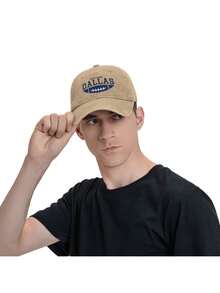 1pc Cowboy Baseball Cap With "City Love Dallas" Printed For Women & Men, Adjustable Casual Street Hat, Ideal For Outdoor Activities, Travel And Work - Màu Khaki - Xem 2