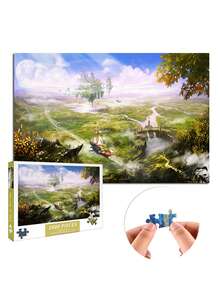 1000 片高难度精美拼图，包括中国画《清明上河图》，以及威尼斯、水上城市、世界著名风景、罗纳河上的星夜、樱花庄园等各种风景拼图，非常适合成人消磨时间，完美的生日、节日、万圣节、圣诞节、礼物，高品质精致包装！