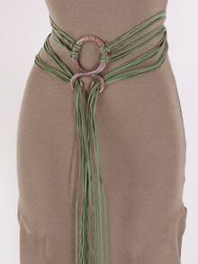 1 pièce Ceinture à nœud de corde grande taille pour femmes, chaîne de taille sorcière nordique, sangle de corps croisée de troll, accessoire de chaman viking, déguisement de pirate, elfe archer, foire, Halloween - A - Voir 3
