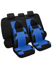 13pcs/9pcs/4pcs Sarung Jok Mobil Universal - Cocok Untuk SUV, Truk Dan Kendaraan 7-Seater | 3-Baris Jok Bahan Poliester (Jok Depan Bucket + Jok Belakang Terpisah) | Bernapas, Anti-Selip, Kompatibel Dengan Airbag | Pelindung Interior Mobil Unisex. 9pcs Model 5-Seater (2 Jok Depan + Sandaran Punggung + Jok Belakang + 5 Sandaran Kepala) Dan 4pcs Model 2-Seater (2 Jok Depan + 2 Sandaran Kepala) - Satu-Ukuran - View 21