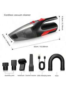 CascadeVac Au Wireless Black Strong Suction Dual Purpose Vacuum Cleaner For Home And Car