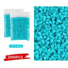 2000 piezas/Paquete Cuentas de fusión mini de 2.6mm Pixel Puzzle Cuentas de hierro para niños Cuentas de fusión DIY Regalo de alta calidad hecho a mano Juguetes educativos