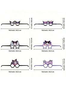 12 قطعة نظارات ورقية بتصميم كاريكاتير كورومي والقطط، ديكورات حفلة عيد الميلاد وحفلات المناسبات، إكسسوارات للصور التذكارية