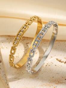 1 pieza de pulsera de acero inoxidable con engranaje y diseño de moda, joyería adecuada para hombres y mujeres para uso diario, festivales de música y fiestas