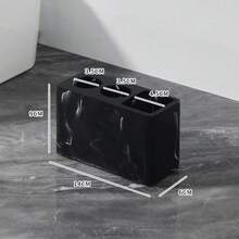 1pc Luxurious Marble Pattern Toothbrush Holder Stand - Electric Toothbrush Holder With Secure Grip, Spacious Multifunctional Storage Rack For Toothbrush And Toothpaste, Compact Countertop Bathroom Organizer For Clutter-Free Space - Perfect For Bathroom Countertops, Essential Bathroom Accessories For A Hygienic Environment