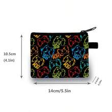 Cool Coin Purse, Gamers'Style, Wallet In Colourful,Festive Game Printed Wallet - Casual Style, Polyester Material Gamers'Style - Multicolor - View 4