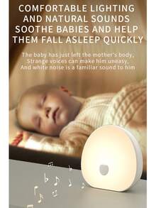 Rechargeable White Noise Sleep Machine – Baby Soother With Touch Control 7-Color Night Light For Nursing & Sleeping, White Noise Machine With Night Light, Baby White Noise Machine