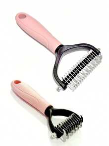 1PC Stainless Steel Pet Deshedding,Comb For Cats And Dogs,Double-Sided Undercoat Rake To Easily Remove Mats And Tangles, Combing Tool For Long And Thick Coats,Efficient Hair Removal Brush