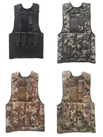 1pc Outdoor Vest, CS Equipment, Chicken Eating Game Vest, Men's And Women's Level Three Armor, Breathable Equipment, Training Vest, With Pockets At The Back That Can Hold Water Bags And Other Equipment