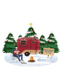 1pc Customized Christmas Themed Personalized Wooden Hanging Ornament, Christmas Camping Decor, Customizable Styles For Number/Gender/Friends/Lovers, Unique Shaped 3D Christmas Tree Hanging Ornament, Christmas Pendant, Christmas Party Decoration, Portrait Decor Christmas Tree Pendant, Home Decor, Room Decor, Theme Party Decor, Christmas Decoration, Cute Car Accessory And Gift Idea, Christmas, Santa Hat, Christmas Clown, Winter, Holiday, Festival - Multicolor - View 13