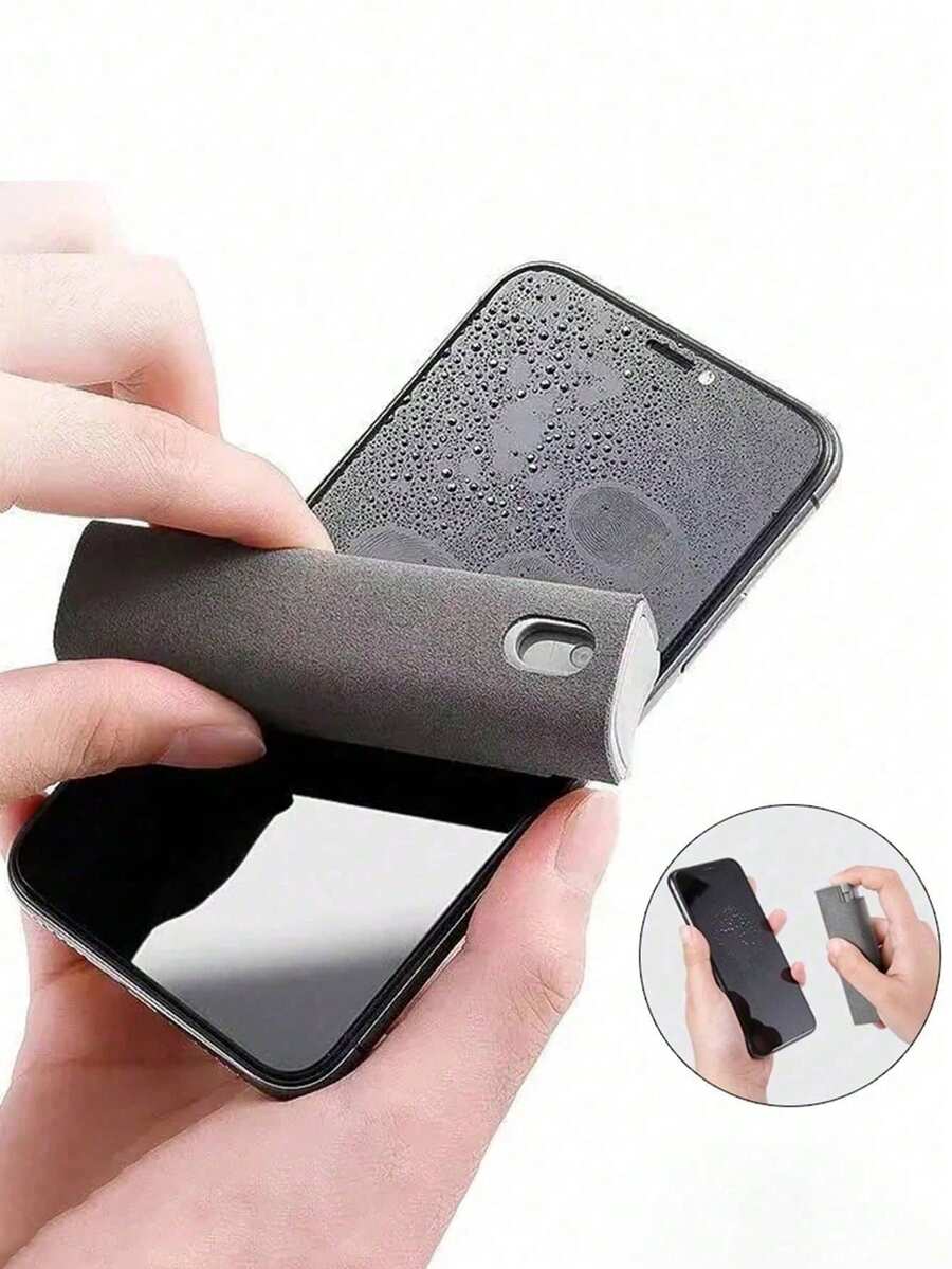 1 pièce Nettoyant d'écran de téléphone portable multifonction, flacon vaporisateur sans détergent/chiffon microfibre, nettoyant d'écran pour tablette, ordinateur portable