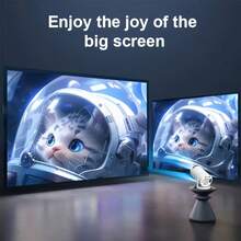 1 جهاز عرض محمول بدقة 1080 بكسل، يمكن ضبط العرض بحرية بزاوية 240 درجة، متوافق مع أجهزة متنوعة شائعة، مزود ب- 3.6 منافذ صوت وسماعة خارجية، لا حاجة للانتظار، يمكن تحقيق عرض فوري على الشاشة، مناسب للغاية لأنظمة المسرح المنزلي والمكاتب أو التجمعات!