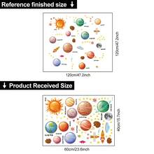 1 件外太空幼儿园墙贴 - 火箭飞船、宇航员和星球装饰，适用于男孩房间 - 乙烯基装饰，充满乐趣和想象力的太空主题婴儿淋浴家庭装饰礼物 - 彩色 - 查看 13