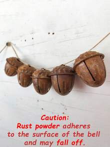 10pcs Rusty Acorn Bells, Rustic Christmas Acorn Bells, Primitive Christmas Wreath Crafts, Suitable For Holiday Christmas Farmhouse Home Decor - Multicolor - View 5
